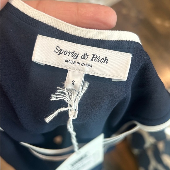 Sporty & Rich Phoebe Mini Dress Pleated Athleisure Preppy Activewear Size S NWT - Picture 9 of 9